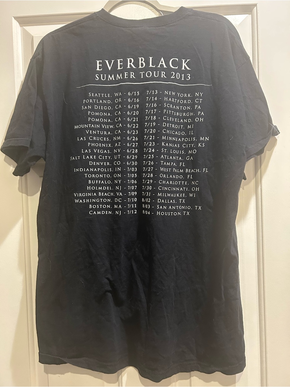 The Black Dahlia Murder Everblack 2013 Tour Shirt View 4